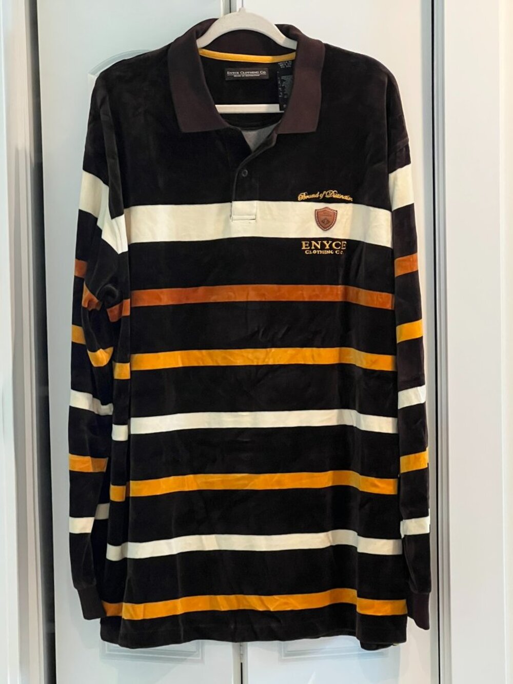 Enyce Velour / Long Sleeve Polo Shirt / Road of Distinction